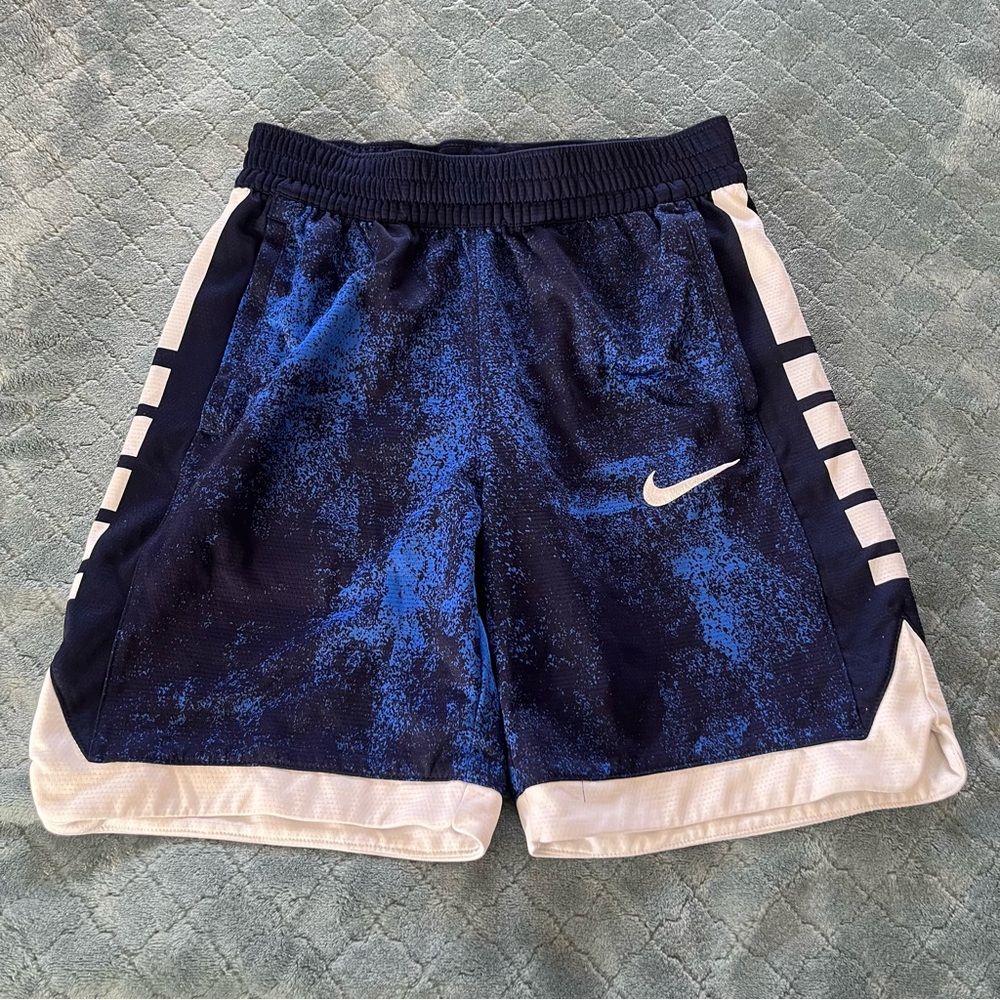 Kids Nike Blue‎ and White Basketball Shorts